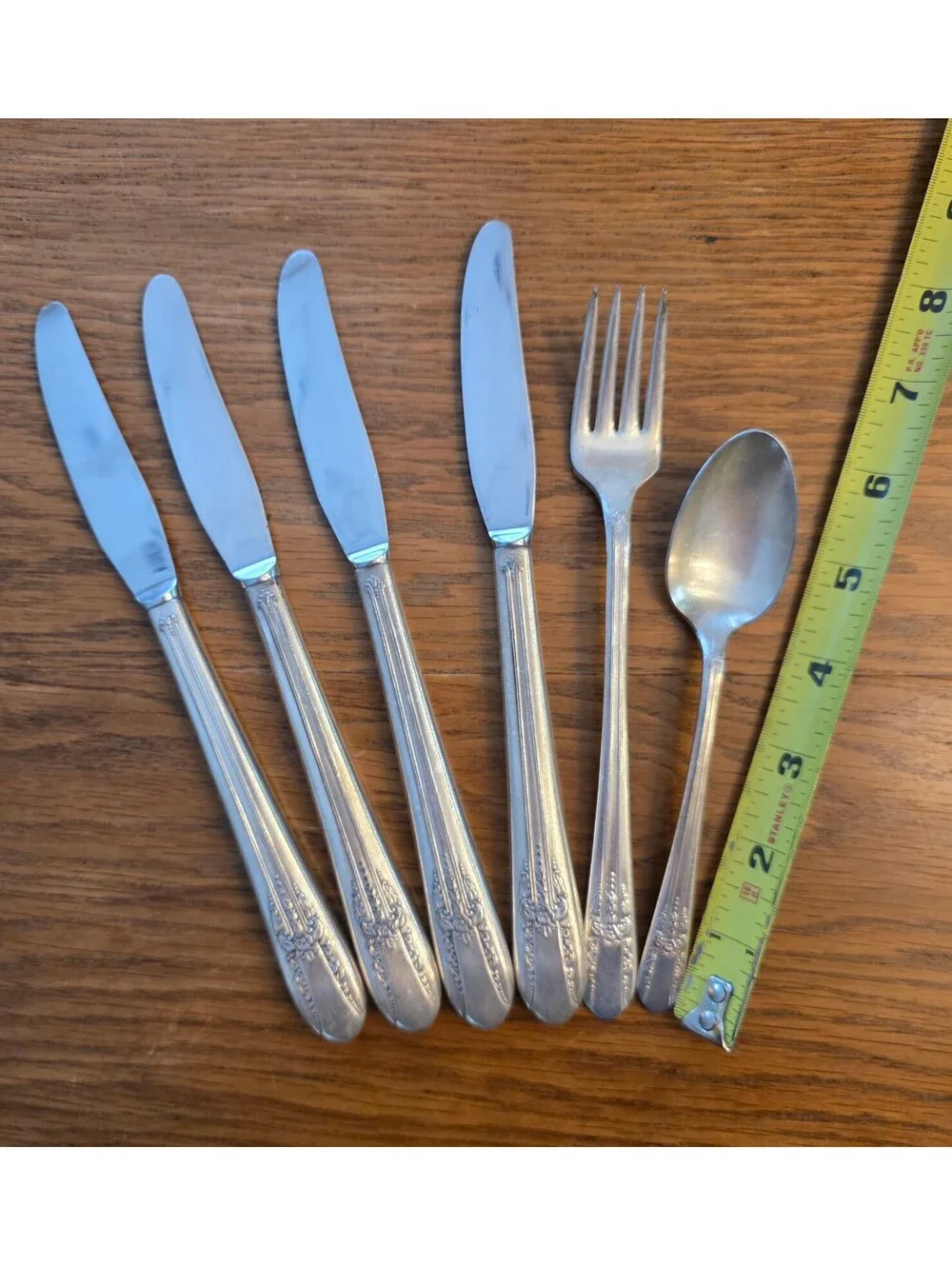 Vnt Wm.Rogers & Son Silverplated Flatware Floral Pattern 6 Piece Replacement Lot